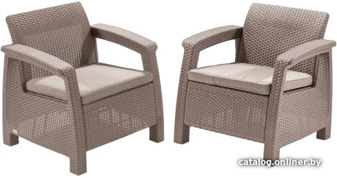 Набор садовой мебели Keter Corfu II Duo 227643 (капучино)