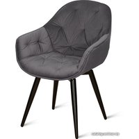 Стул с подлокотниками Aero B817-m Smoke VL17 BK (велюр, серо-коричневый)