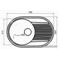 Кухонная мойка Polygran F-16 (черный)