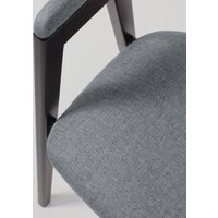 Стул с подлокотниками Оримэкс Лондон (серая рогожка Kiton 06/темный бук)