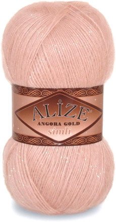 

Пряжа для вязания Alize Ангора Голд Симли 144 (500 м, темная пудра)