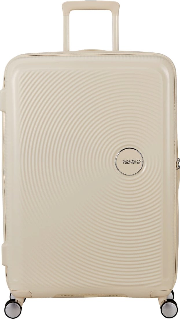 Чемодан-спиннер American Tourister Soundbox Coconut sand 77 см