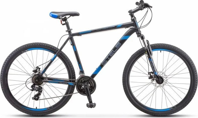 

Велосипед Stels Navigator 700 MD 27.5 F020 р.21 2021 (черный матовый/синий)