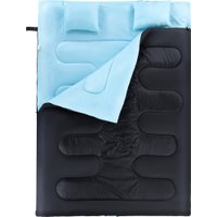 Спальный мешок Sundays ZC-SB017 с двумя подушками (черный/синий)