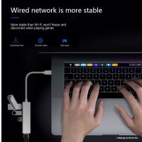 USB-хаб USBTOP USB Type-C - 3xUSB Type-A/RJ-45 556375