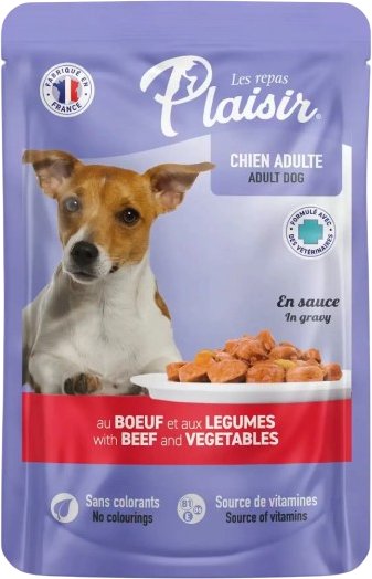 Консервированный корм для собак Plaisir Говядина, сердце и овощи 100 г