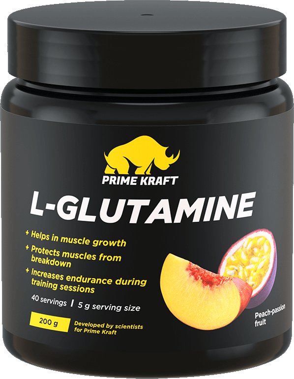 

L-глютамин Prime Kraft L-Glutamine (200г, персик/маракуйя)