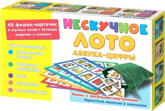 

Развивающая игра Нескучные игры Нескучное лото. Азбука-цифры 8116