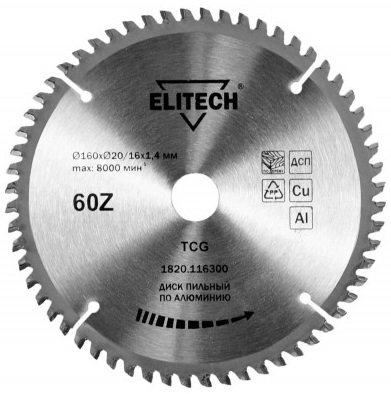 

Пильный диск ELITECH 1820.116300