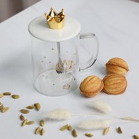 Чашка AksHome Pretty С крышкой (400мл, прозрачный)