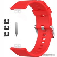 Ремешок Rumi силиконовый для Huawei Watch FIT, Watch FIT Elegant (красный)