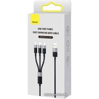 Кабель Baseus StarSpeed 1-for-3 Fast Charging Data Cable (0.6 м, черный)