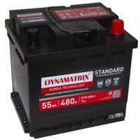 Автомобильный аккумулятор Dynamatrix Standard R+ 480A (55 А·ч)