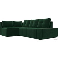Угловой диван Mebelico Амадэус 109684 (левый, велюр, зеленый)