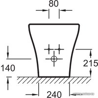Биде Jacob Delafon Nouvelle Vague EBD0002-00
