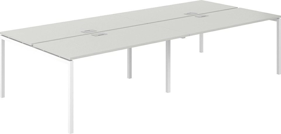 Офисный стол Norden 320х143.8х75 SG.256.SH.44.WH (белый/серый бархат)