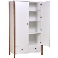 Шкаф распашной Polini Kids Simple двухсекционный с ящиками 0002770.165 (белый/дуб крафт)