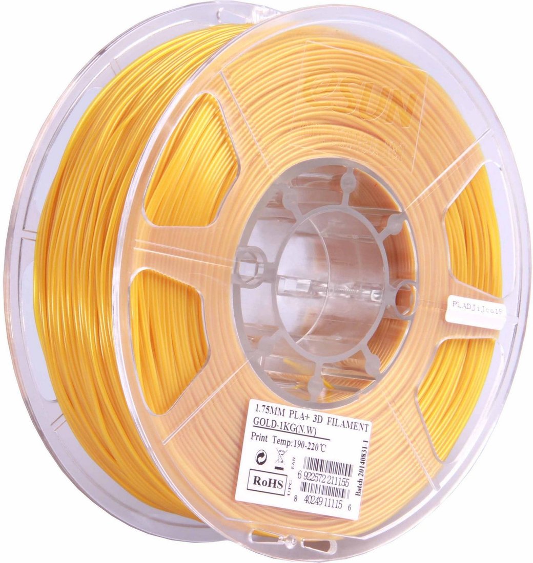 

Пластик eSUN PLA+ 1.75 мм 1000 г (золотистый)