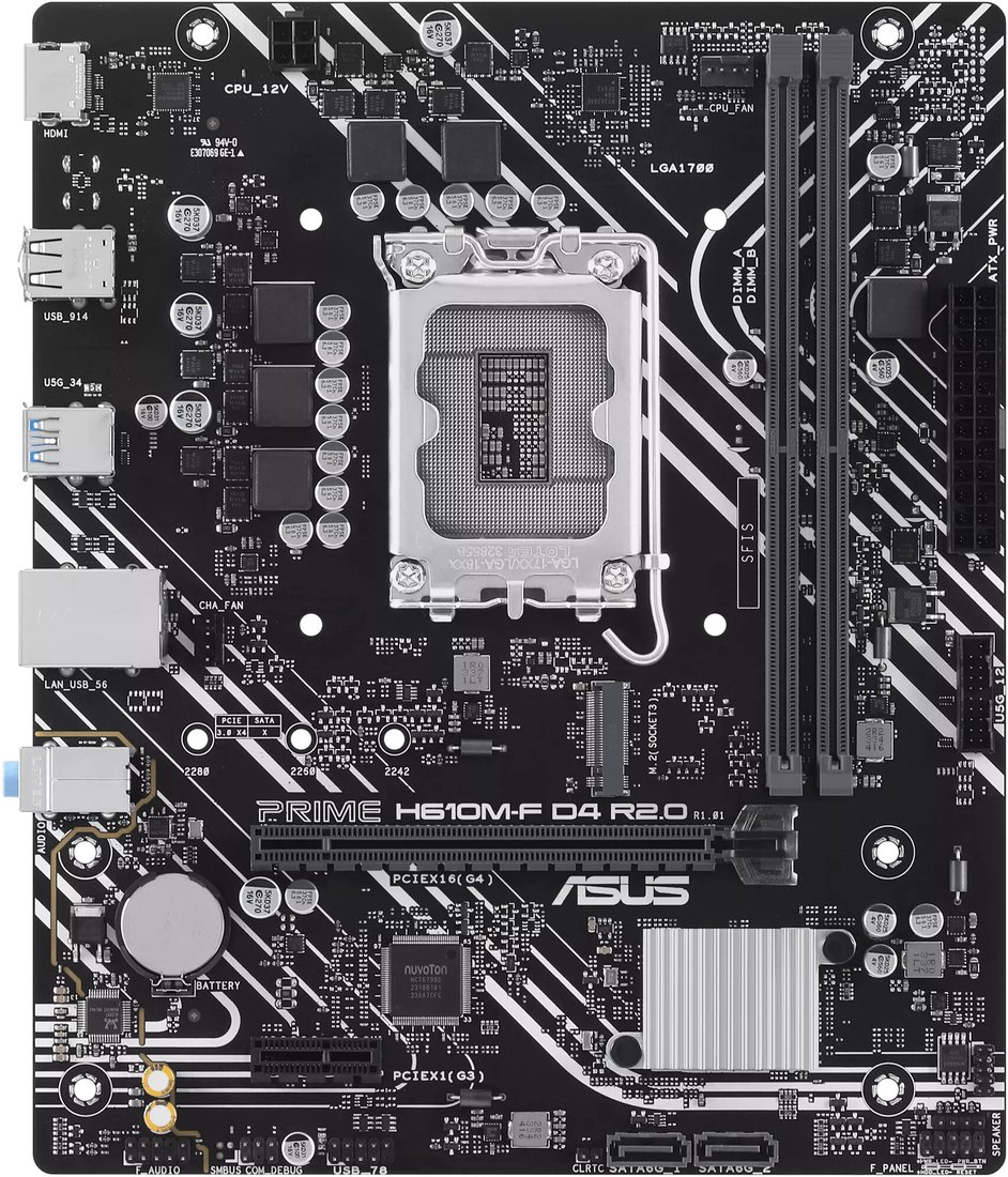 Материнская плата ASUS Prime H610M-F D4 R2.0