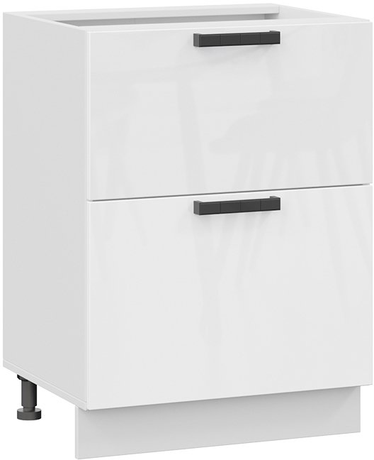 

Шкаф напольный Трия Детройт 1Н6Я2 исп.2 (белый/белый глянец)