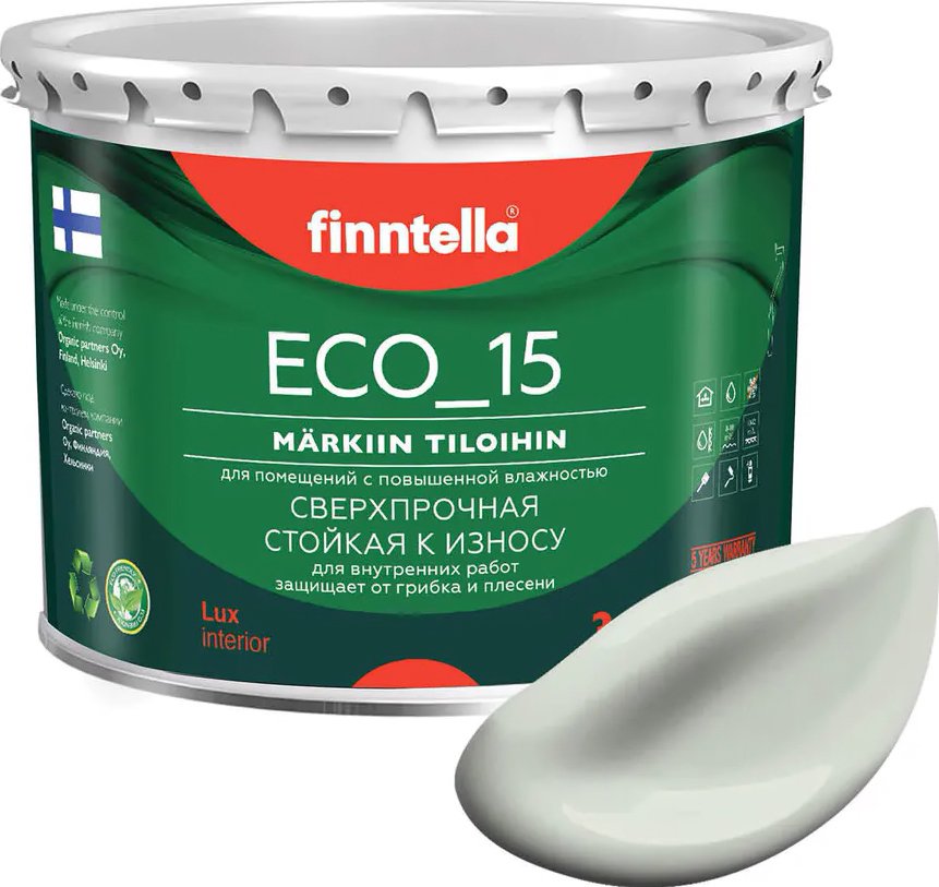 

Краска Finntella Eco 15 Pinnattu F-10-1-3-FL055 2.7 л (светло серо-зеленый)