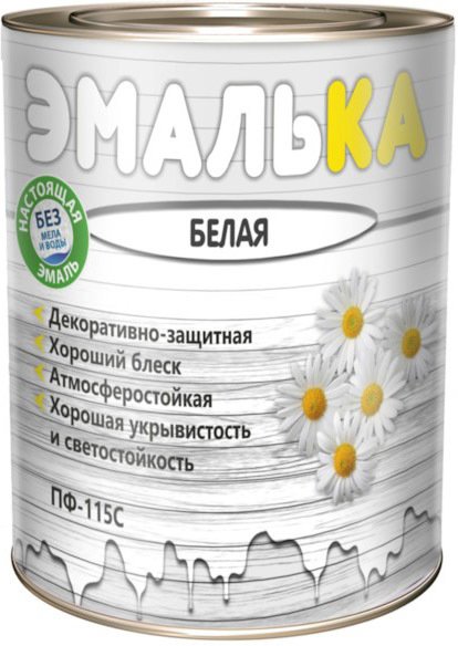 

Краска Эмалька ПФ-115 С 0.9 л (белый)