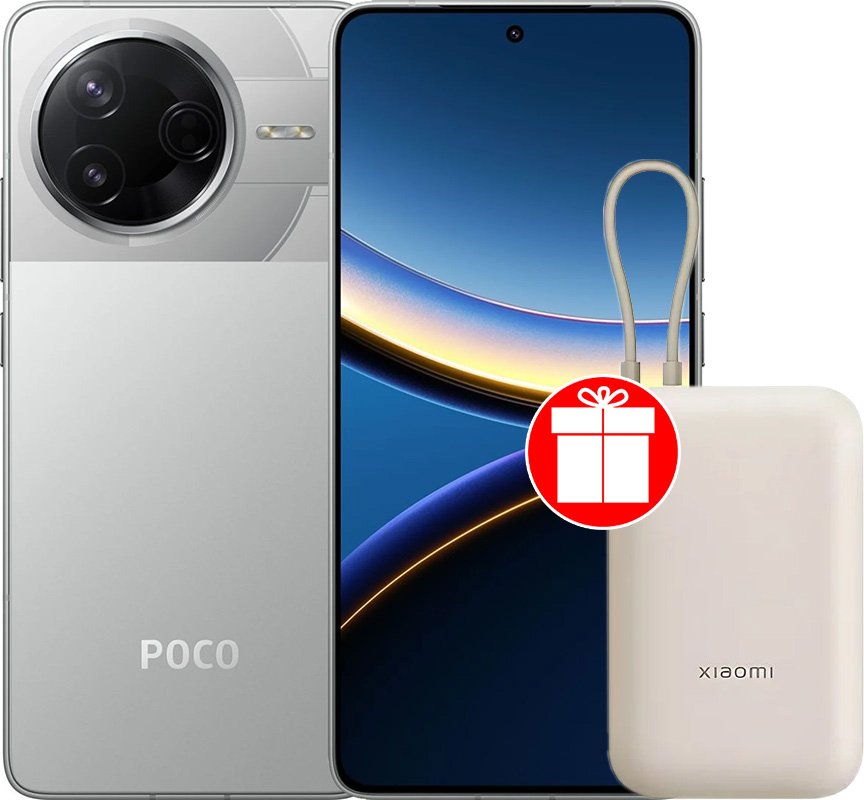 

Телефон POCO F7 Pro 12GB/512GB международная версия (серебристый) + Xiaomi Power Bank P15ZM 10000mAh (бежевый, международная версия) по акции