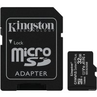 Карта памяти Kingston Canvas Select Plus microSDHC 32GB SDCS2/32GB (с адаптером)