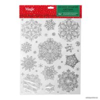 Наклейка на окно Феникс-Презент Живописные снежинки 88355