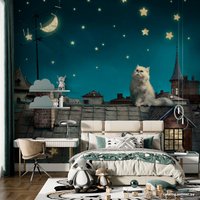 Фотообои ФабрикаФресок Кот на крыше 473270 (300x270)