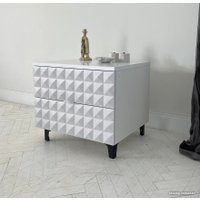 Консольный стол Shtabe Simple 7003 эко (травертин/белый/черный)