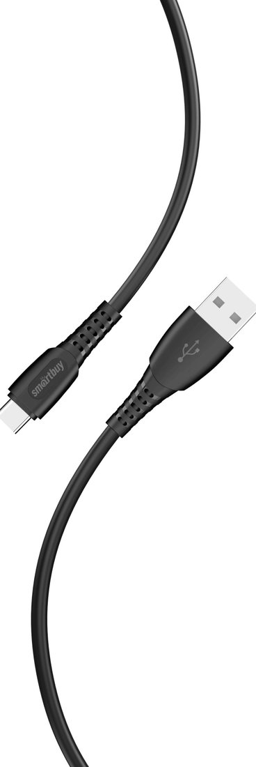 Кабель SmartBuy IK-3112-S40b USB Type-A - USB Type-C (1 м, черный)