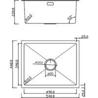 Кухонная мойка Roxen Uno 560210-54S