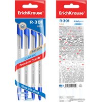 Набор шариковых ручек Erich Krause R-301 Classic Stick синий 22032 (4 шт)