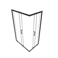 Душевой уголок Triton Фикс-Блэк 120х90 (без поддона)