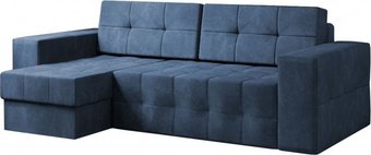 Угловой диван Настоящая мебель Константин Питсбург (угловой, пружинный блок Боннель, вельвет, синий)