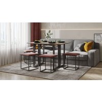 Стол-трансформер Aledar Slider 115x40-80x78 (дуб шерман коньяк коричневый H1344 ST32/черный муар)