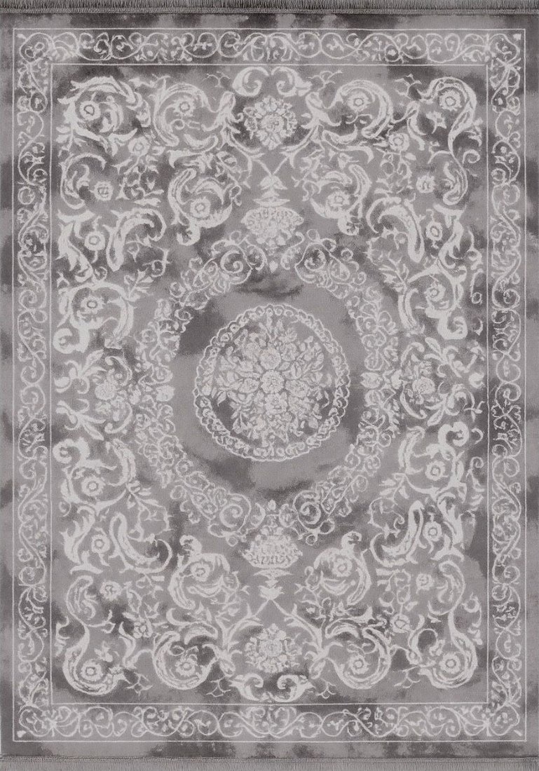 

Ковер для жилой комнаты Radjab Carpet Амаль Прямоугольник 0916A (2x4, Grey/Cream)