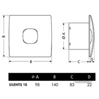 Осевой вентилятор CATA Silentis 10 T