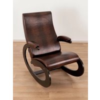 Кресло-качалка Glider Экси М (коричневый/венге)