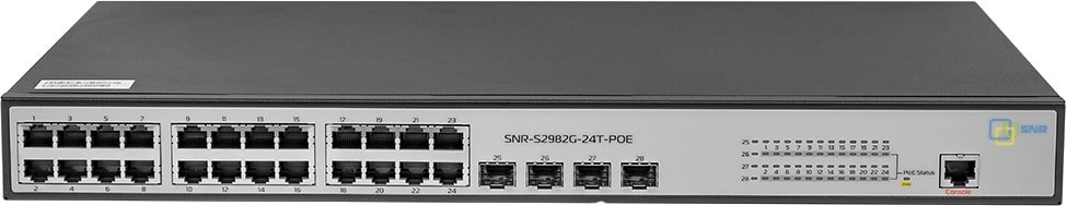 

Управляемый коммутатор 2-го уровня SNR SNR-S2982G-24T-POE