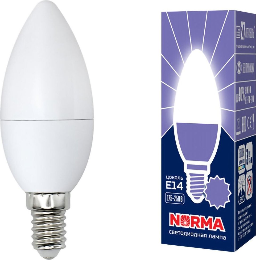 

Светодиодная лампочка Volpe E14 7Вт С37 6500К Norma UL-00003794