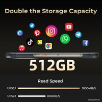 Телефон Oukitel WP30 Pro 12GB/512GB (черный) в Барановичах