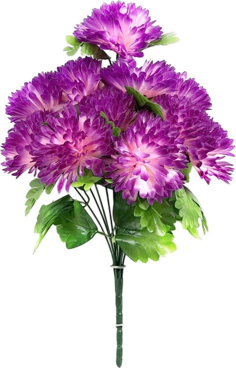 Искусственный букет KlrBy Хризантемы БС088роз-бургунд
