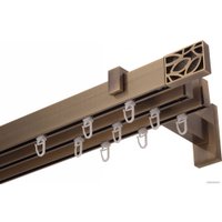 Карниз для штор Lm Decor Флэт Лайн Грид тройной (антик, 2.4м)