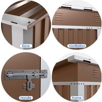  Спстрим с односкатной крышей 1850*1500*900 мм (коричневый)