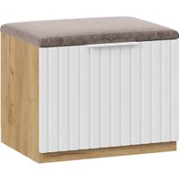 Тумба для обуви Трия Хилтон №4 251067 (дуб крафт золотой/белый матовый)