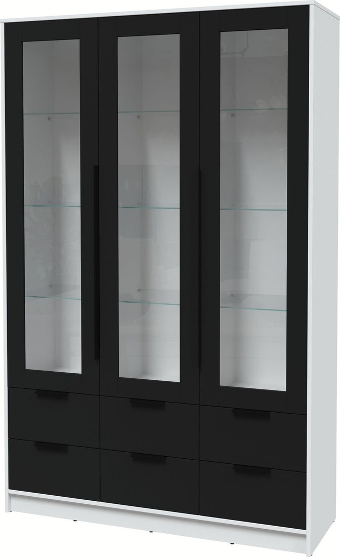 

Шкаф-витрина Интерлиния Концепт КТ-ШВ3 (черный/белый платинум)