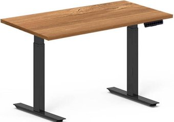 Стол для работы стоя Fit Focus X-2 с электроприводом (черный/дуб канзас коричневый)