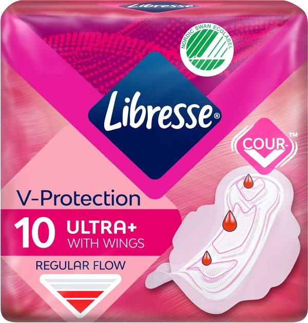 

Прокладки гигиенические Libresse Ultra+ with wings (10 шт)